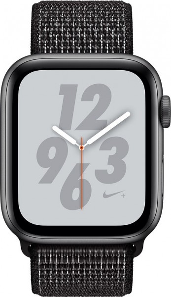Apple Watch Nike+ Series 4 (44 mm) Uzay Grisi Alüminyum Kasa ve Siyah Nike Spor Loop Akıllı Saat