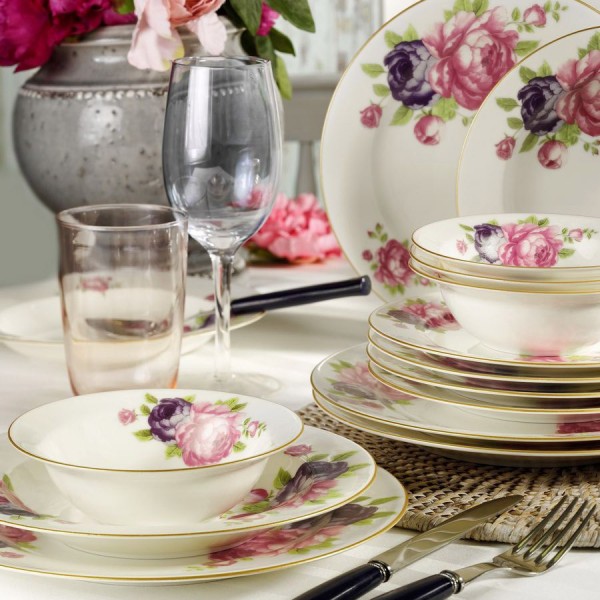 Kütahya Porselen 9425 Bone Jasmine 24 Parça Yemek Takımı