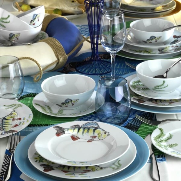 Kütahya Porselen Marine 9339 24 Parça Yemek Takımı