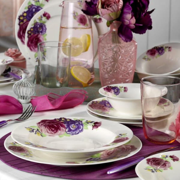 Kütahya Porselen 9416 Bone Jasmine 24 Parça Yemek Takımı