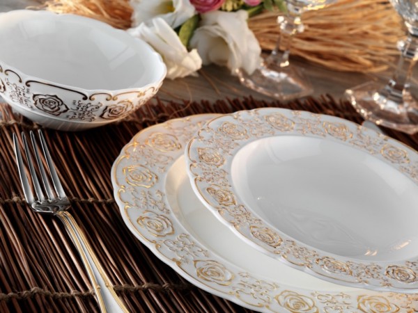 Aryıldız Rosemarry Royal Queen AR 60005 83 Parça Yemek Takımı