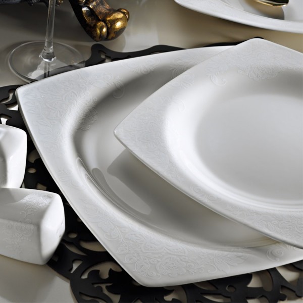 Kütahya Porselen Bone Mare 9559 62 Parça Yemek Takımı