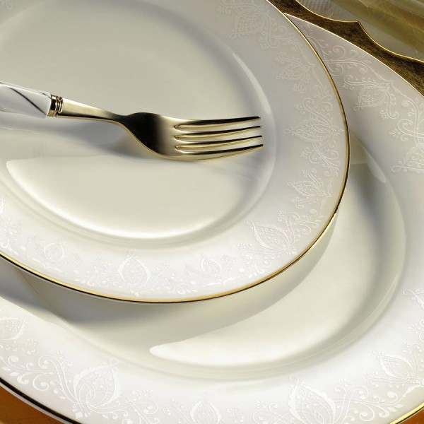 Kütahya Porselen Bone Kalipso 92794 62 Parça Yemek Takımı