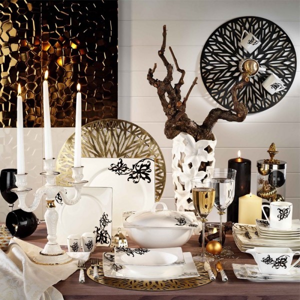 Kütahya Porselen Square Bone 65100 84 Parça Yemek Takımı