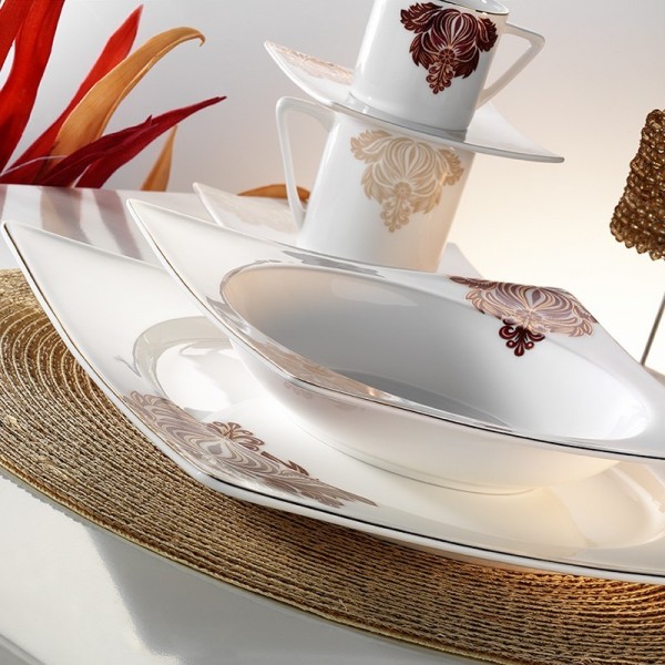 Kütahya Porselen Square Bone 65101 84 Parça Yemek Takımı