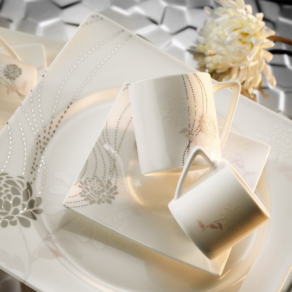 Kütahya Porselen Square Bone 65102 84 Parça Yemek Takımı