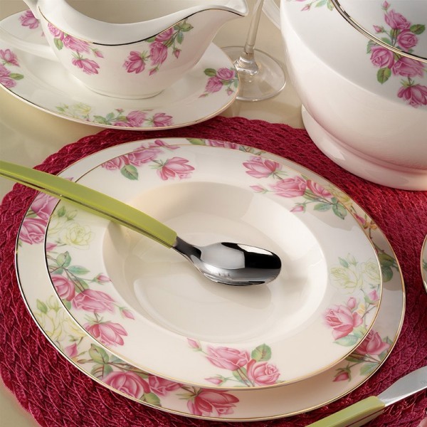 Kütahya Porselen Bone China 25139 84 Parça Yemek Takımı