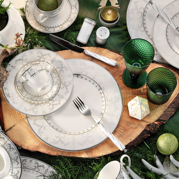 Kütahya Porselen Bone China 25141 84 Parça Yemek Takımı