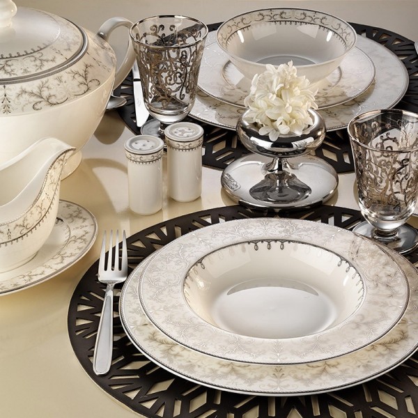 Kütahya Porselen Bone China 25141 84 Parça Yemek Takımı