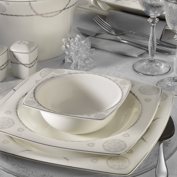 Kütahya Porselen Bone Mare 9676 62 Parça Yemek Takımı