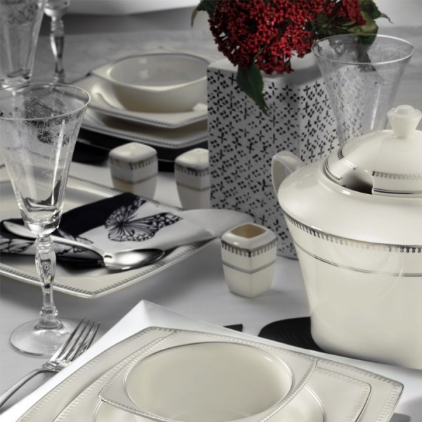 Kütahya Porselen Bone Mare 9677 62 Parça Yemek Takımı