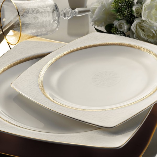 Kütahya Porselen Bone Mare 9675 62 Parça Yemek Takımı
