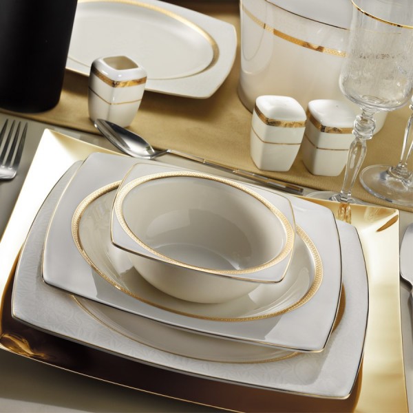 Kütahya Porselen Bone Mare 9675 62 Parça Yemek Takımı