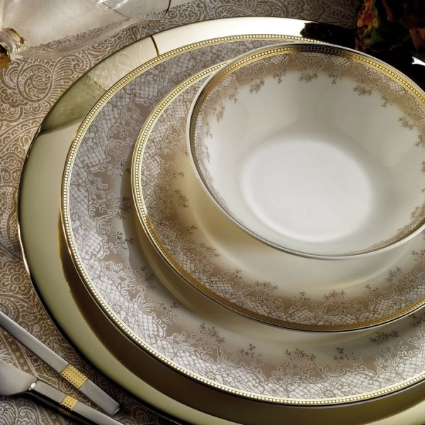 Kütahya Porselen Bone Kalipso 930621 62 Parça Yemek Takımı