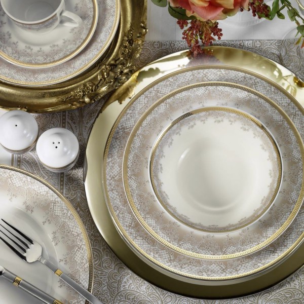 Kütahya Porselen Bone Kalipso 930621 62 Parça Yemek Takımı
