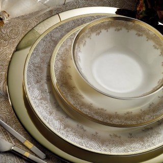 Kütahya Porselen Bone Kalipso 930621 62 Parça Yemek Takımı