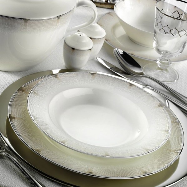 Kütahya Porselen Bone Kalipso 9281 62 Parça Yemek Takımı