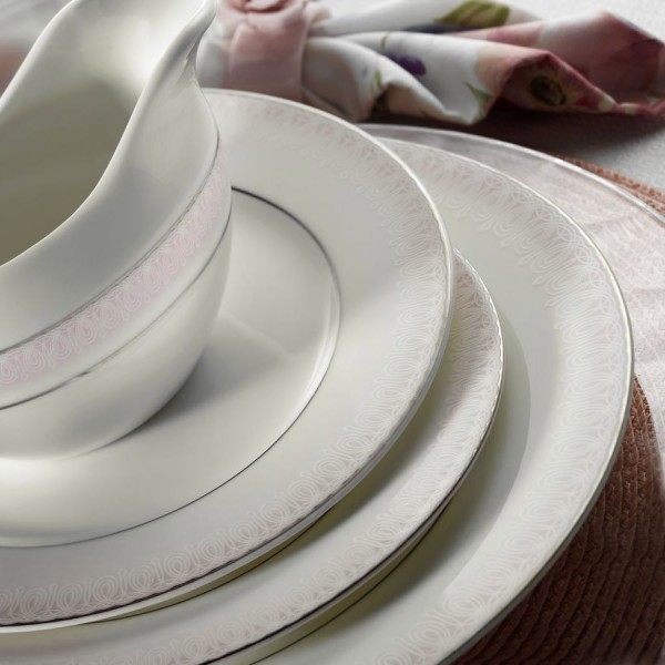 Kütahya Porselen Bone Kalipso 92914 62 Parça Yemek Takımı