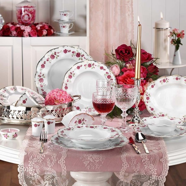 Kütahya Porselen Nil 8554 83 Parça Yemek Takımı
