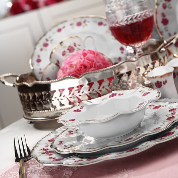 Kütahya Porselen Nil 8554 83 Parça Yemek Takımı