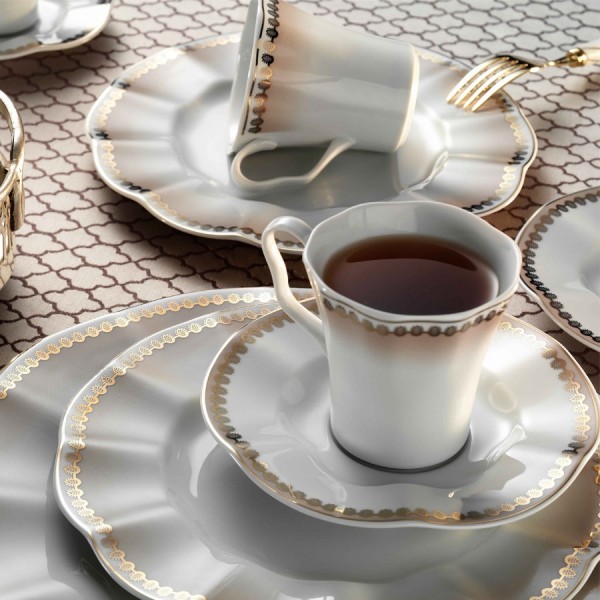 Kütahya Porselen Nil 62741 83 Parça Yemek Takımı