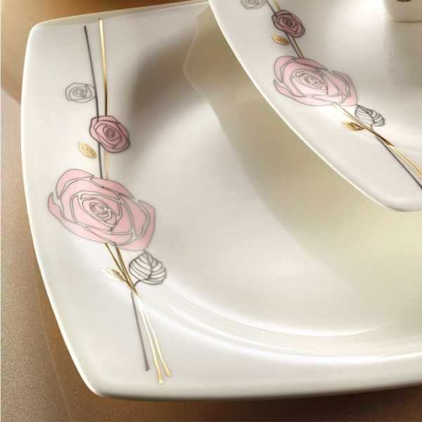 Kütahya Porselen Bone Mare 9836B 30 Parça Yemek Takımı