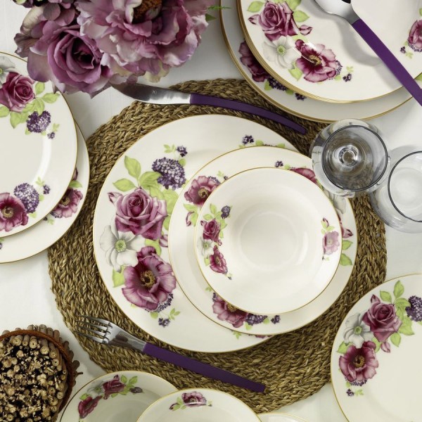 Kütahya Porselen Bone Jasmine 9414 24 Parça Yemek Takımı
