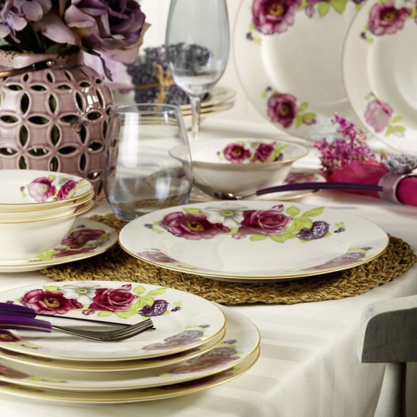 Kütahya Porselen Bone Jasmine 9414 24 Parça Yemek Takımı