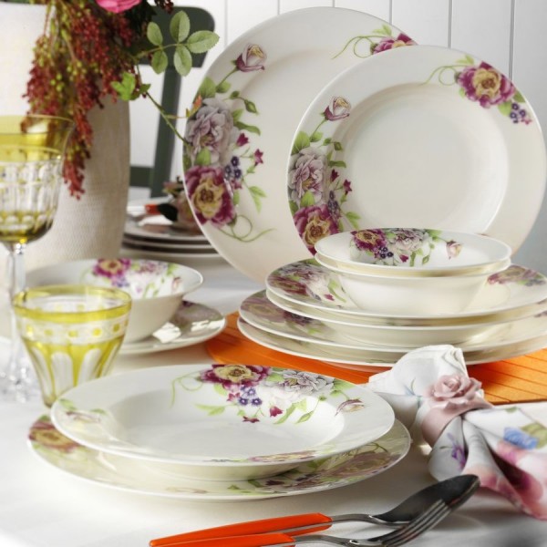 Kütahya Porselen Bone Jasmine 9426 24 Parça Yemek Takımı