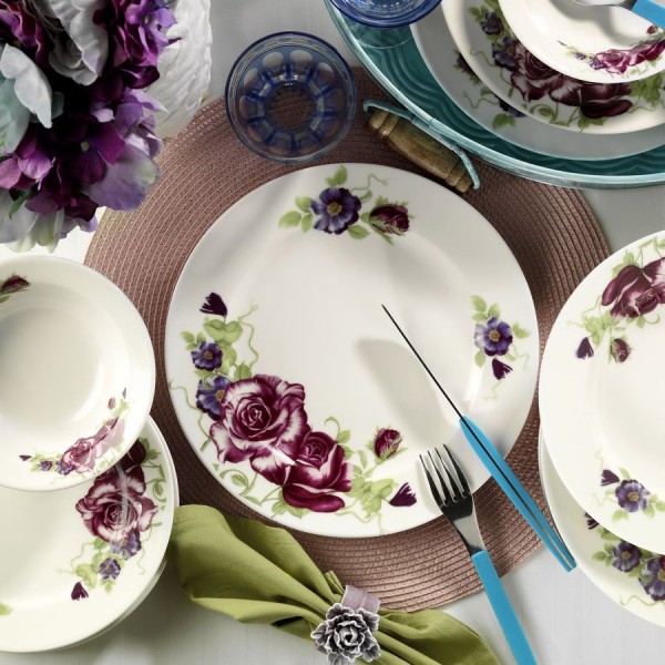 Kütahya Porselen Bone Jasmine 9417 24 Parça Yemek Takımı