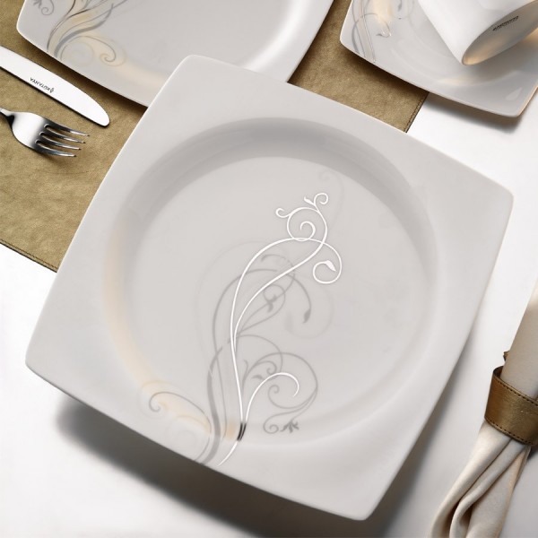 Kütahya Porselen Aliza Bone 25115 83 Parça Yemek Takımı