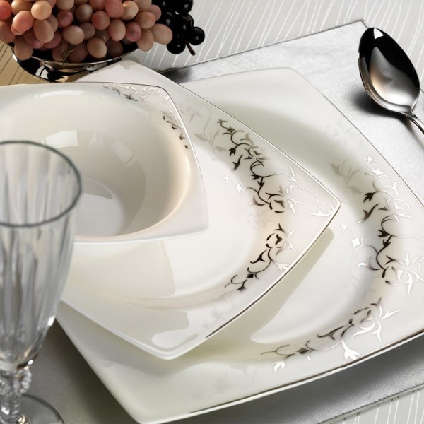 Kütahya Porselen Aliza Bone 65109 83 Parça Yemek Takımı