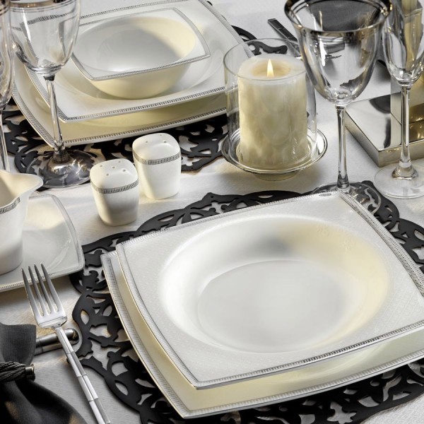 Kütahya Porselen Aliza Bone 35105 83 Parça Yemek Takımı