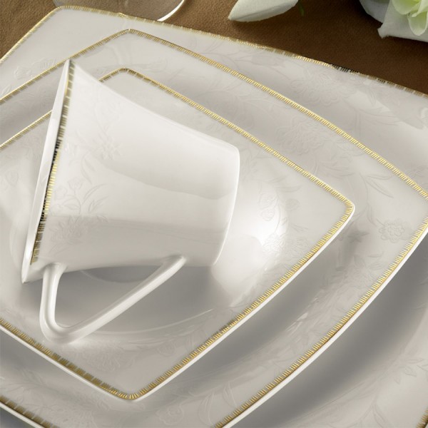 Kütahya Porselen Aliza Bone 65118 83 Parça Yemek Takımı