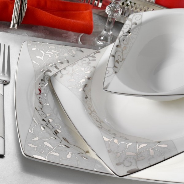 Kütahya Porselen Aliza Bone 65114 83 Parça Yemek Takımı