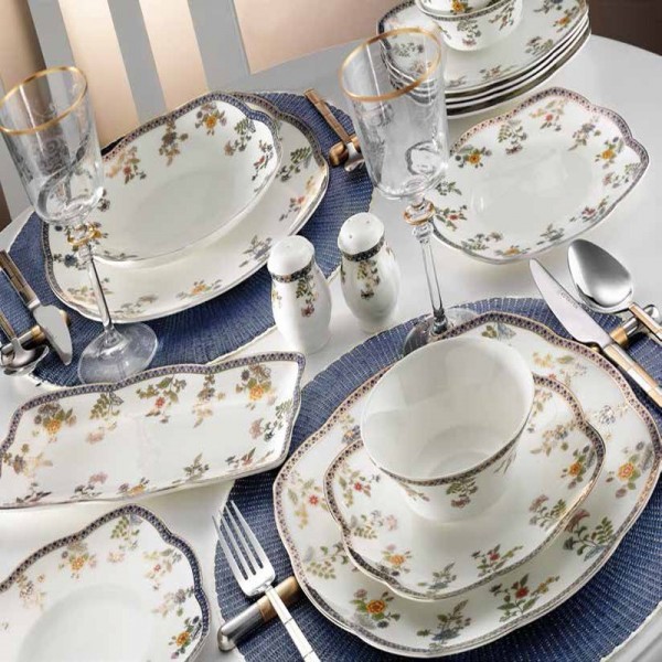 Kütahya Porselen Kare Bone 50103 73 Parça Yemek Takımı