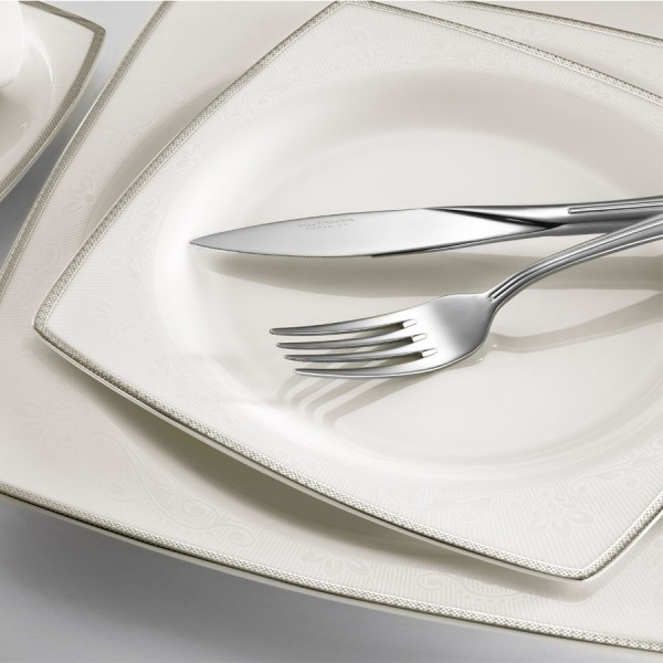 Kütahya Porselen Kare Bone 66103 83 Parça Yemek Takımı