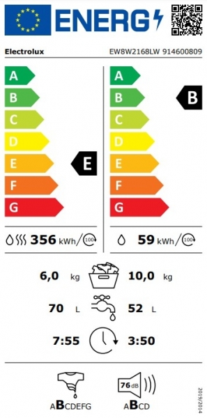 Electrolux EW8W2168LW Çamaşır Makinesi