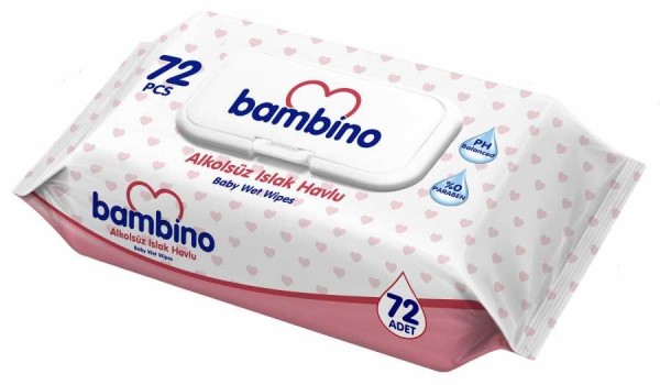 Bambino Baby Islak Havlu (72 Yaprak)
