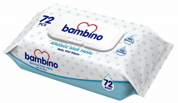 Bambino Baby Islak Havlu (72 Yaprak)