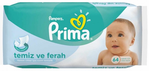 Prima Temiz ve Ferah Islak Havlu (64 Yaprak)