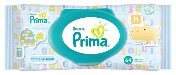 Prima Temiz ve Ferah Islak Havlu (64 Yaprak)
