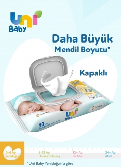 Uni Baby Yenidoğan Islak Pamuk Mendil