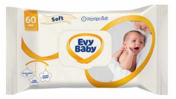 Evy Baby Soft Islak Havlu (60 Yaprak)