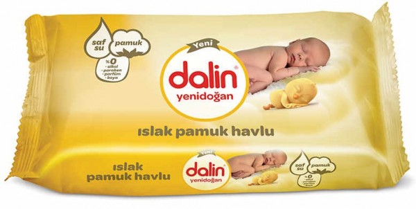 Dalin Yenidoğan Islak Pamuk Havlu (40 Yaprak)