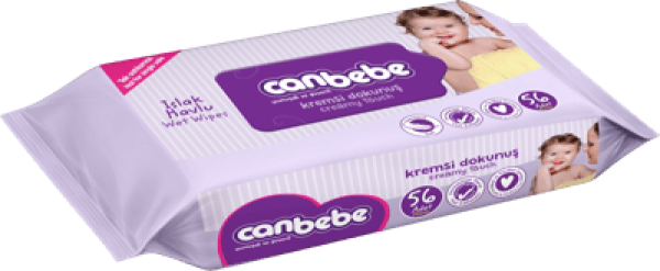 Canbebe Kremsi Dokunuş Islak Havlu (56 Yaprak)