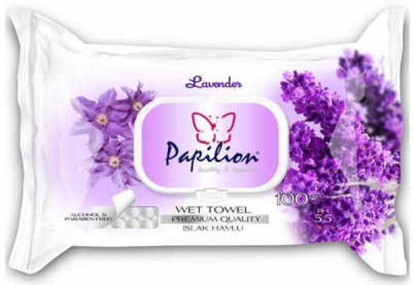 Papilion Lavanta Islak Havlu (100 Yaprak)