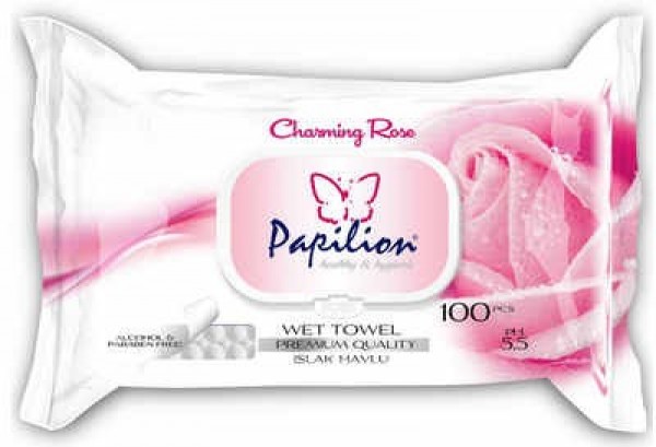 Papilion Gül Islak Havlu (100 Yaprak)