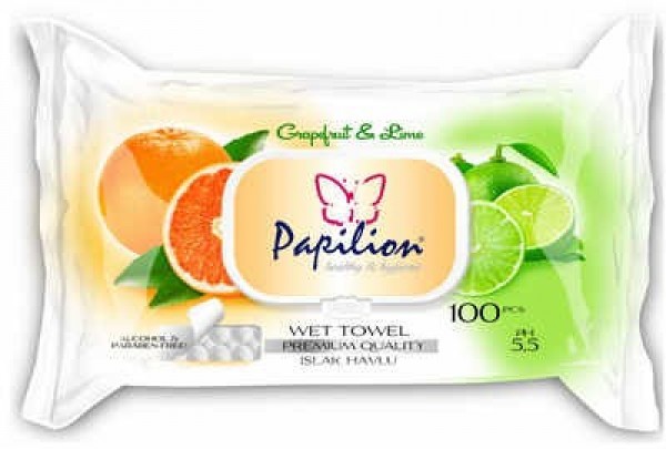 Papilion Greyfurt ve Limon Islak Havlu (100 Yaprak)