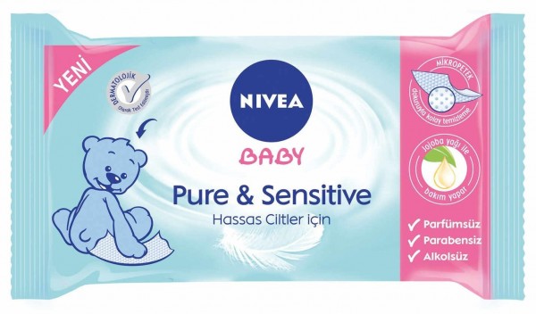 Nivea Baby Pure & Sensitive Islak Mendil (63 Yaprak)
